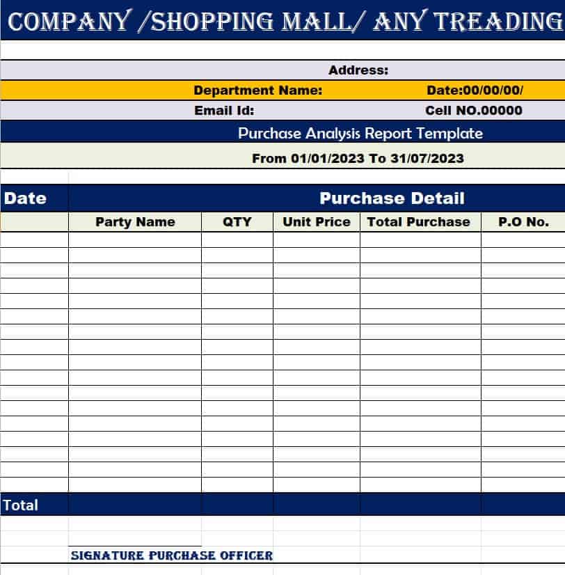 report analysis of a company