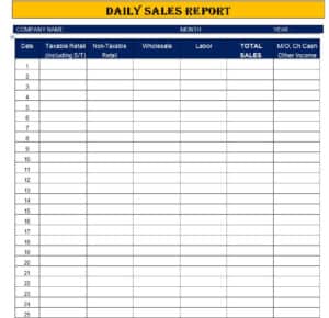 14+ Sample Daily Sales Report Templates [WORD, EXCEL, PDF] - Excel Format