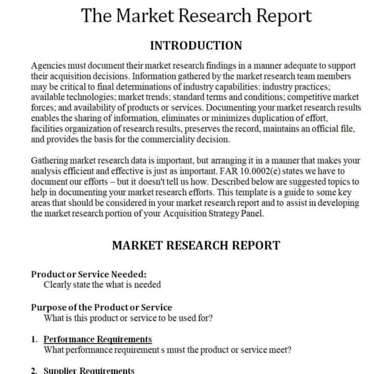 examples of marketing research reports
