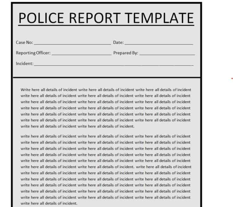 Police report