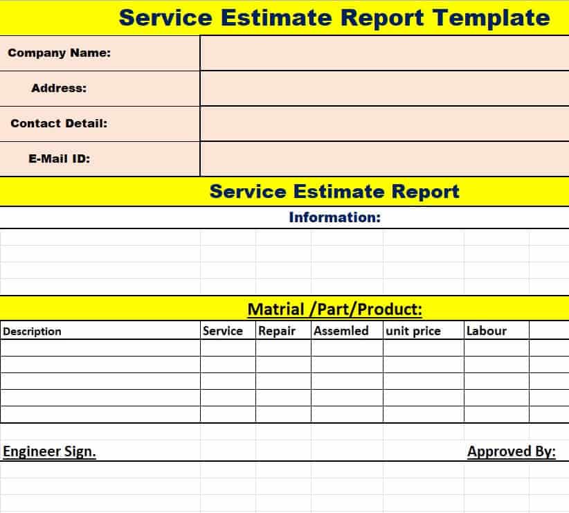 service report word template