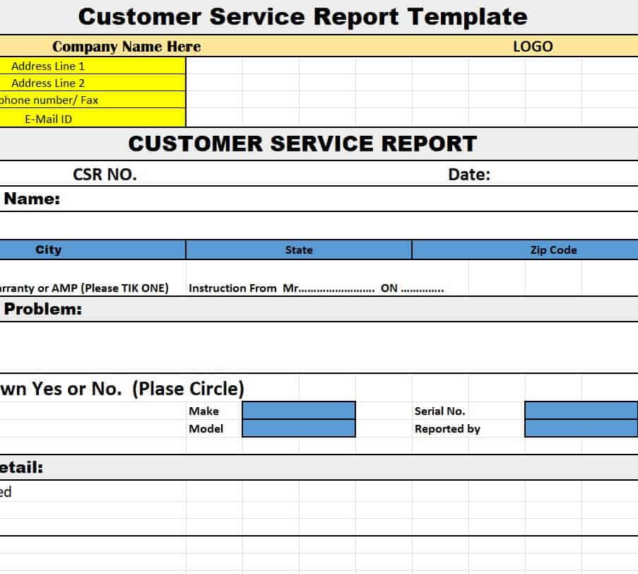 service report word template