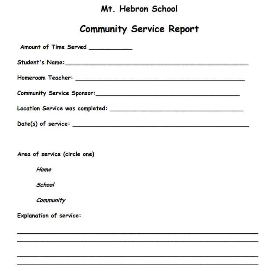 service report word template