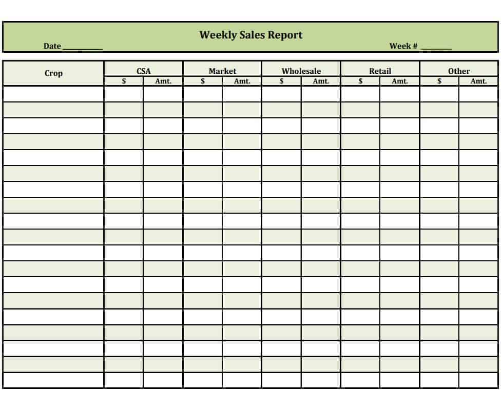 how to write a weekly report of work