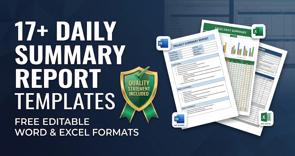 17+ Daily Summary Report Templates – Quality Statement