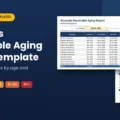 Accounts receivable aging report template in Excel and Word with invoice aging buckets